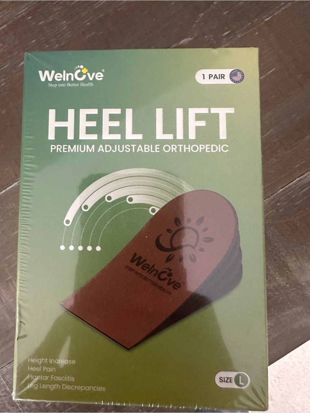 Welnove Heel Lift - Brown Orthopedic Heel Insert